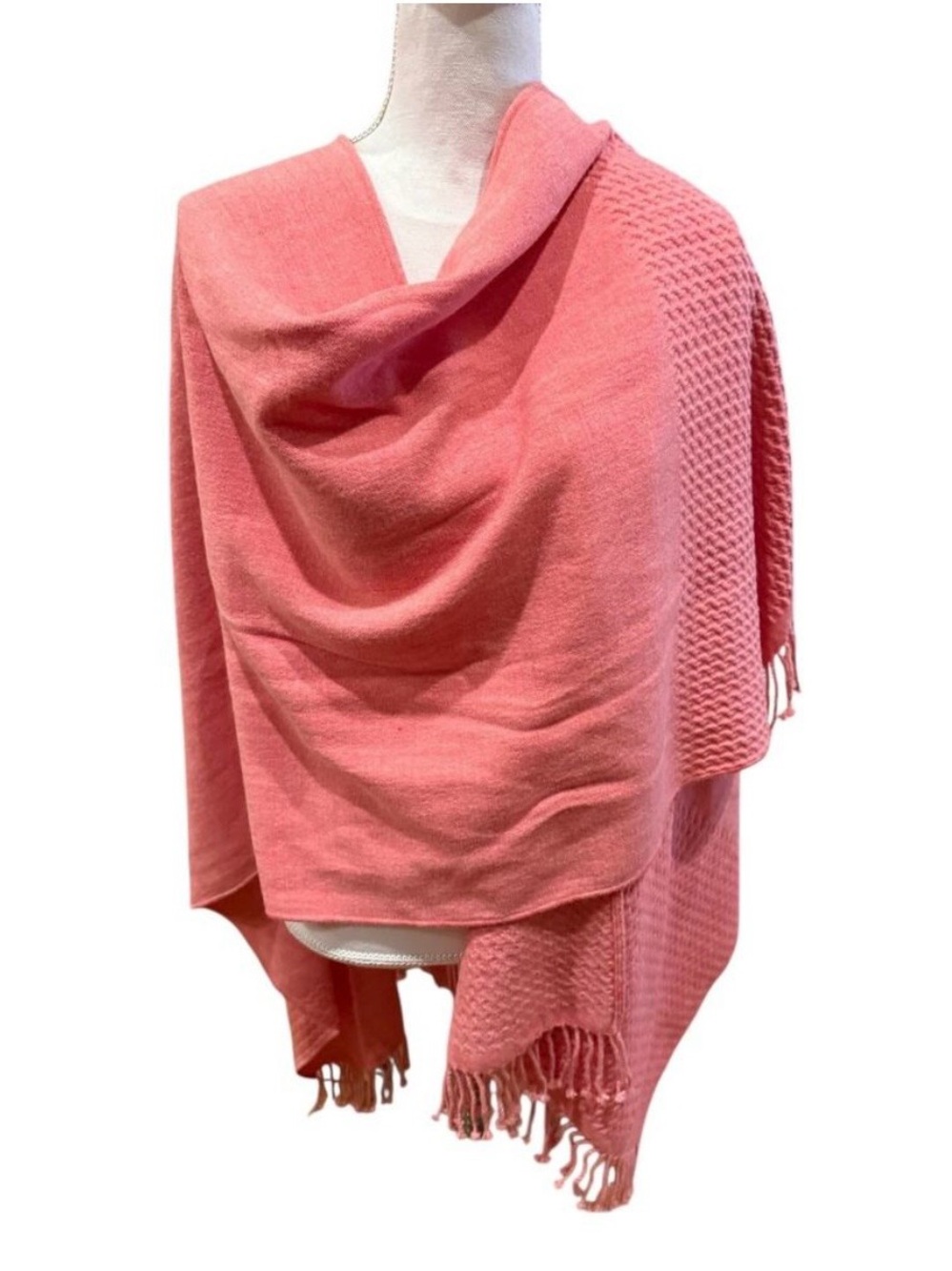 MerSea Women’s Coral Pink Wool Blend Travel Wrap